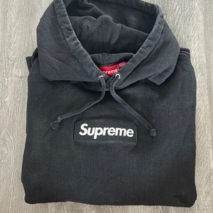 Supreme Black Box Logo Pullover Hoodie